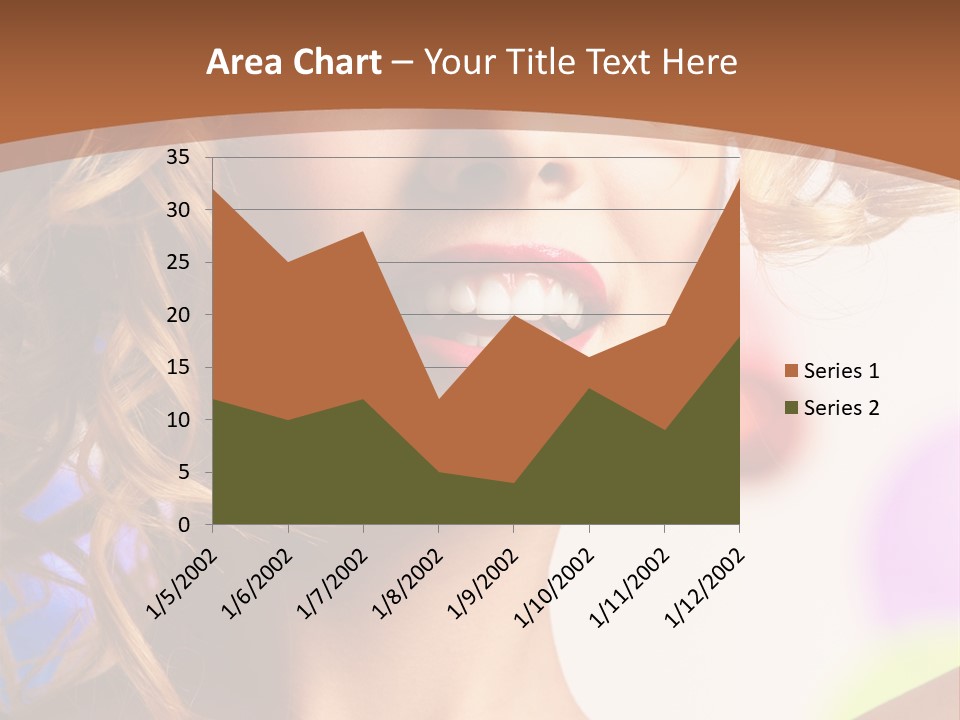 Blond Hair Vertical PowerPoint Template