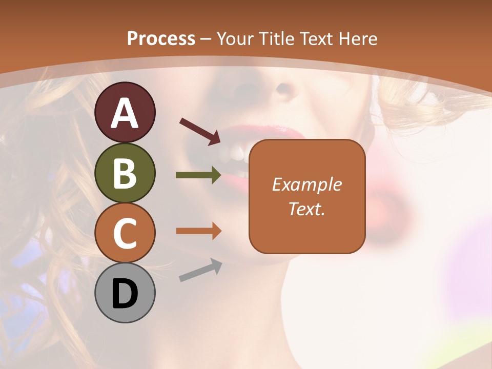 Blond Hair Vertical PowerPoint Template