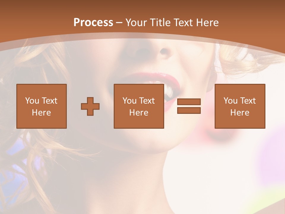 Blond Hair Vertical PowerPoint Template