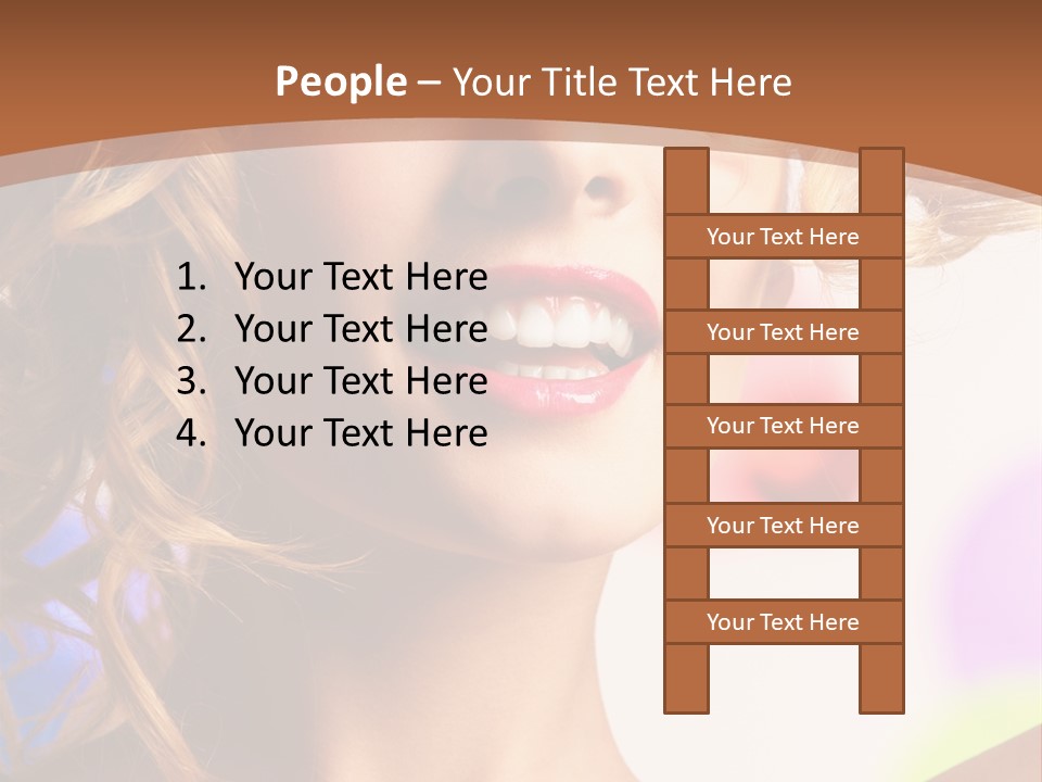 Blond Hair Vertical PowerPoint Template