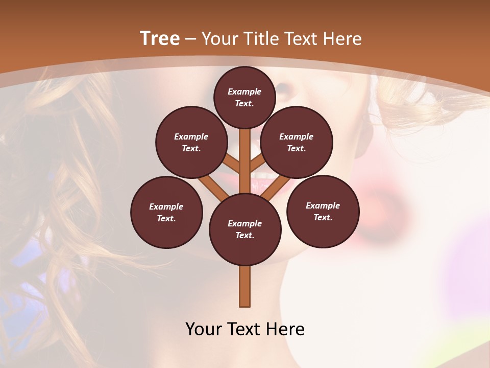 Blond Hair Vertical PowerPoint Template