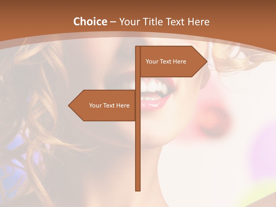 Blond Hair Vertical PowerPoint Template