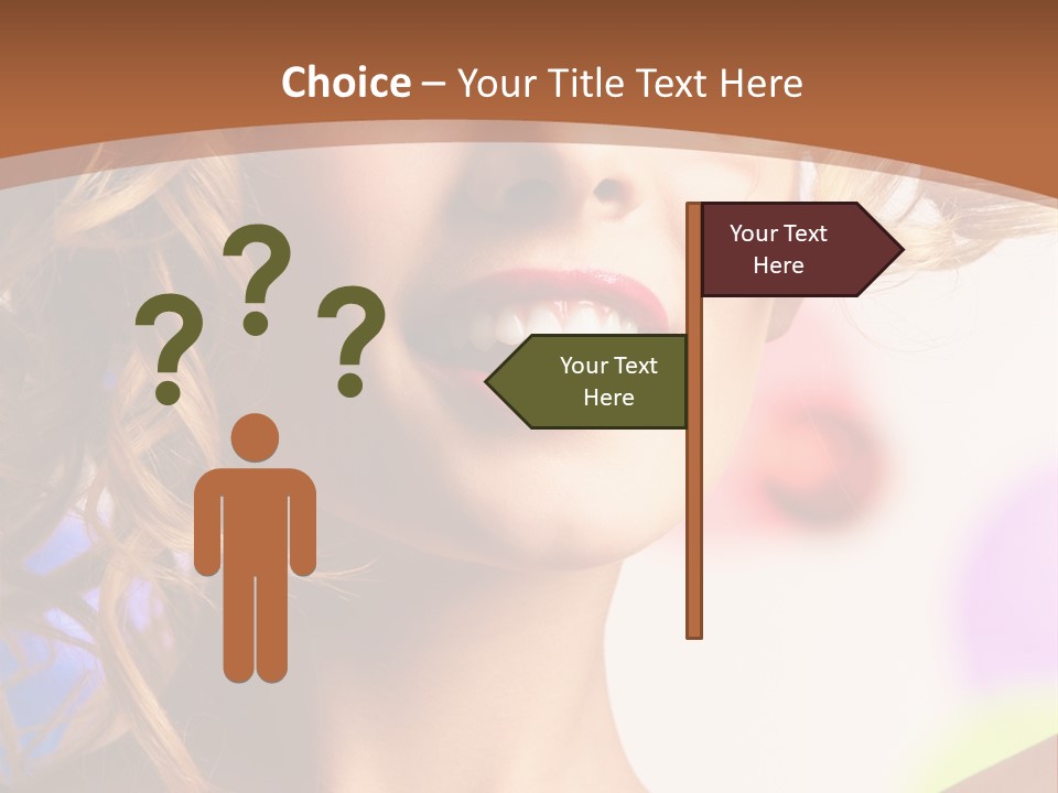 Blond Hair Vertical PowerPoint Template