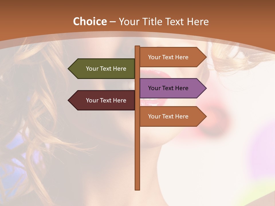 Blond Hair Vertical PowerPoint Template