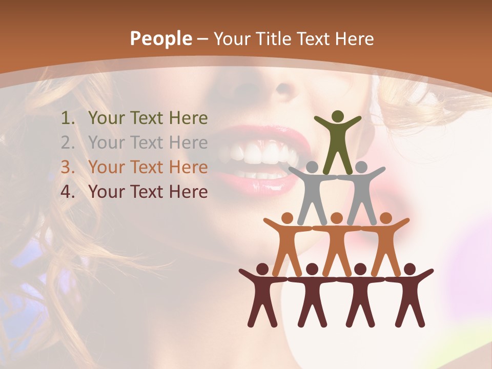 Blond Hair Vertical PowerPoint Template