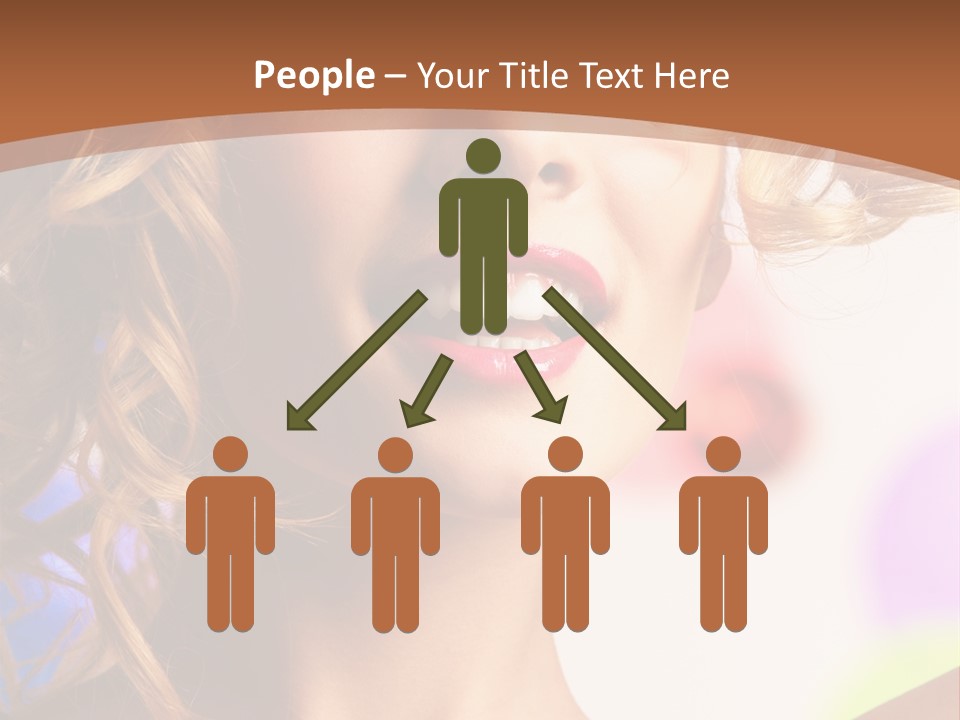 Blond Hair Vertical PowerPoint Template