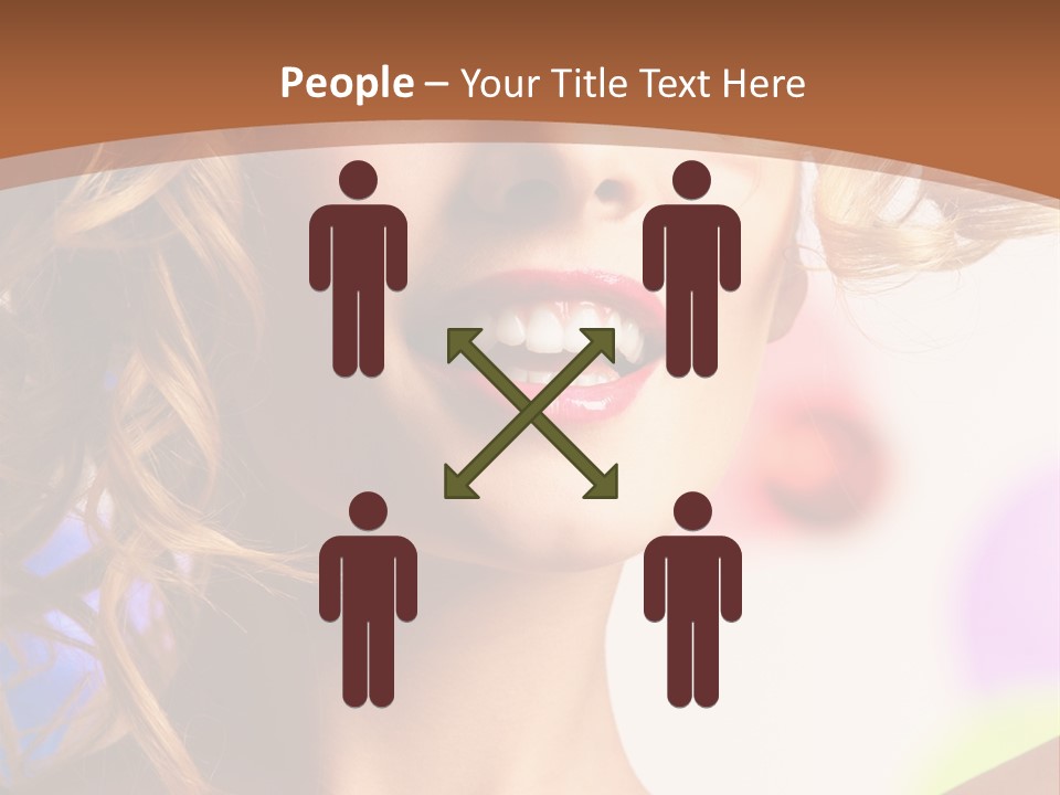 Blond Hair Vertical PowerPoint Template