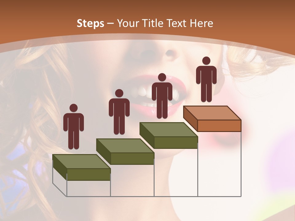 Blond Hair Vertical PowerPoint Template