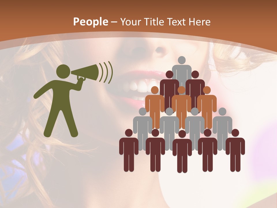 Blond Hair Vertical PowerPoint Template