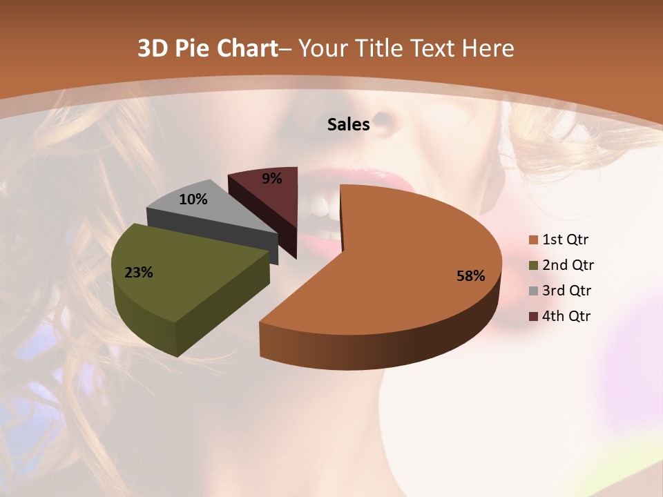 Blond Hair Vertical PowerPoint Template