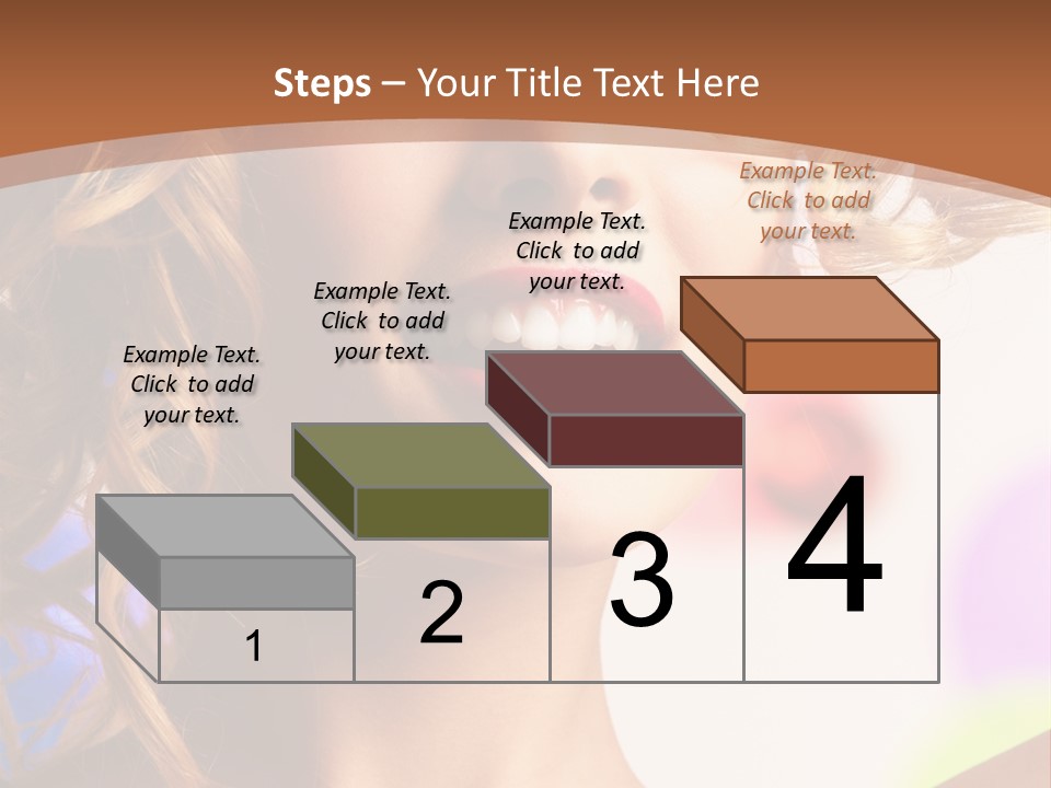 Blond Hair Vertical PowerPoint Template