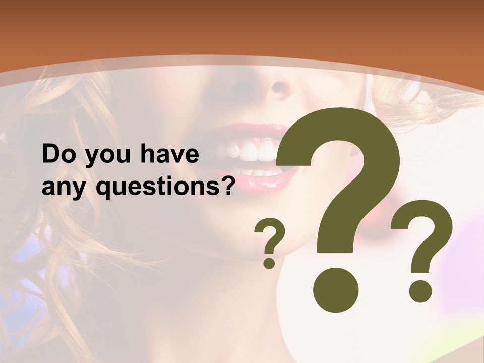 Blond Hair Vertical PowerPoint Template