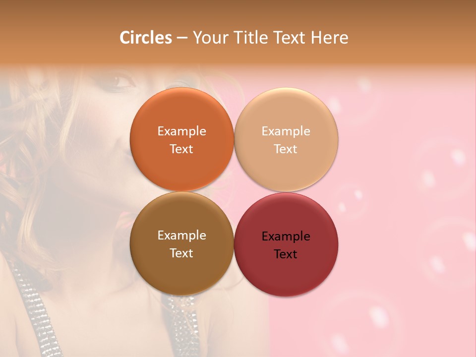 Bubbles Lipstick Portrait PowerPoint Template