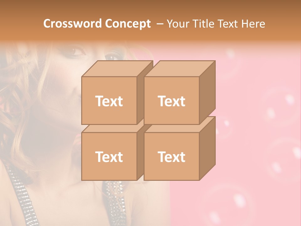 Bubbles Lipstick Portrait PowerPoint Template