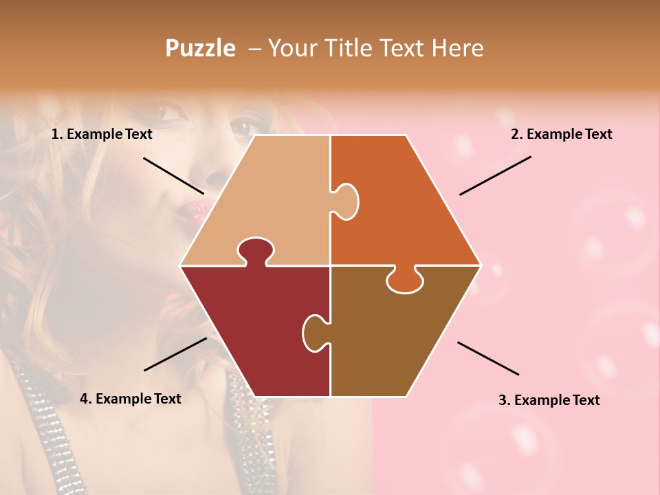 Bubbles Lipstick Portrait PowerPoint Template