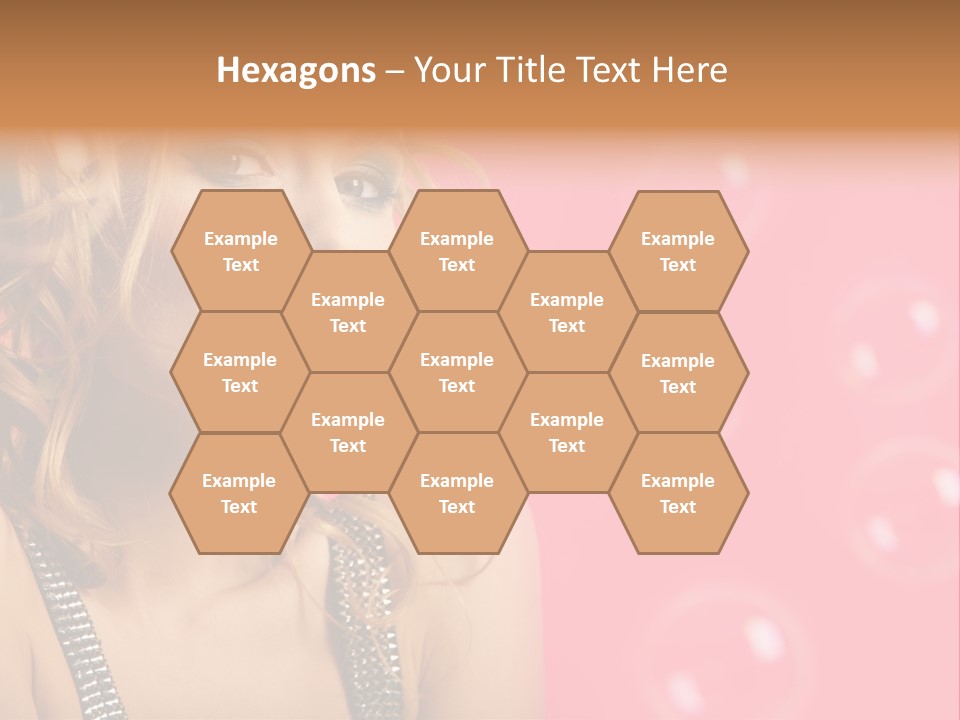 Bubbles Lipstick Portrait PowerPoint Template