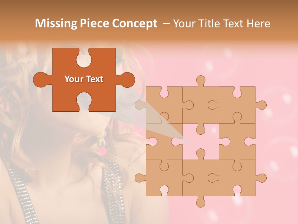 Bubbles Lipstick Portrait PowerPoint Template