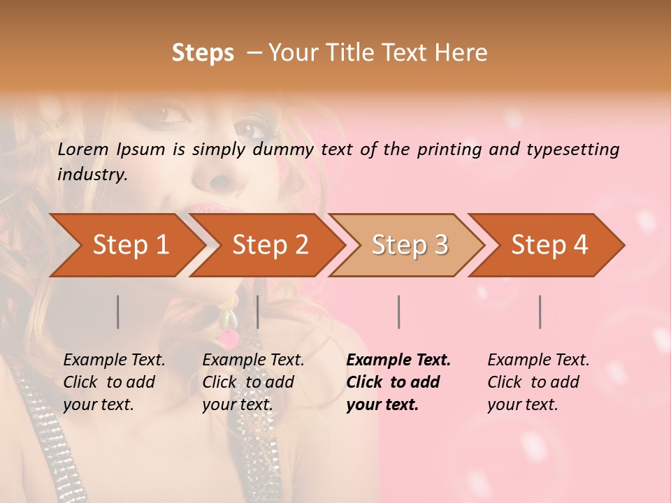 Bubbles Lipstick Portrait PowerPoint Template