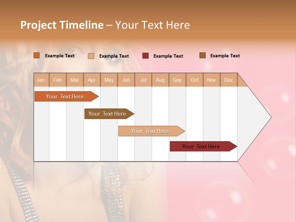 Bubbles Lipstick Portrait PowerPoint Template