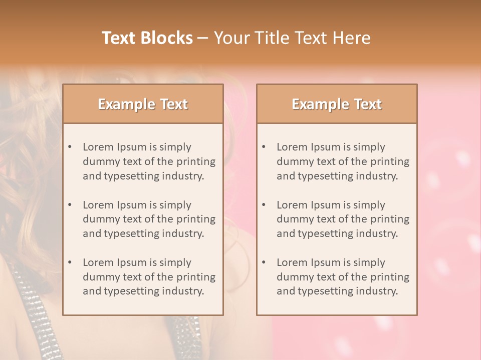 Bubbles Lipstick Portrait PowerPoint Template