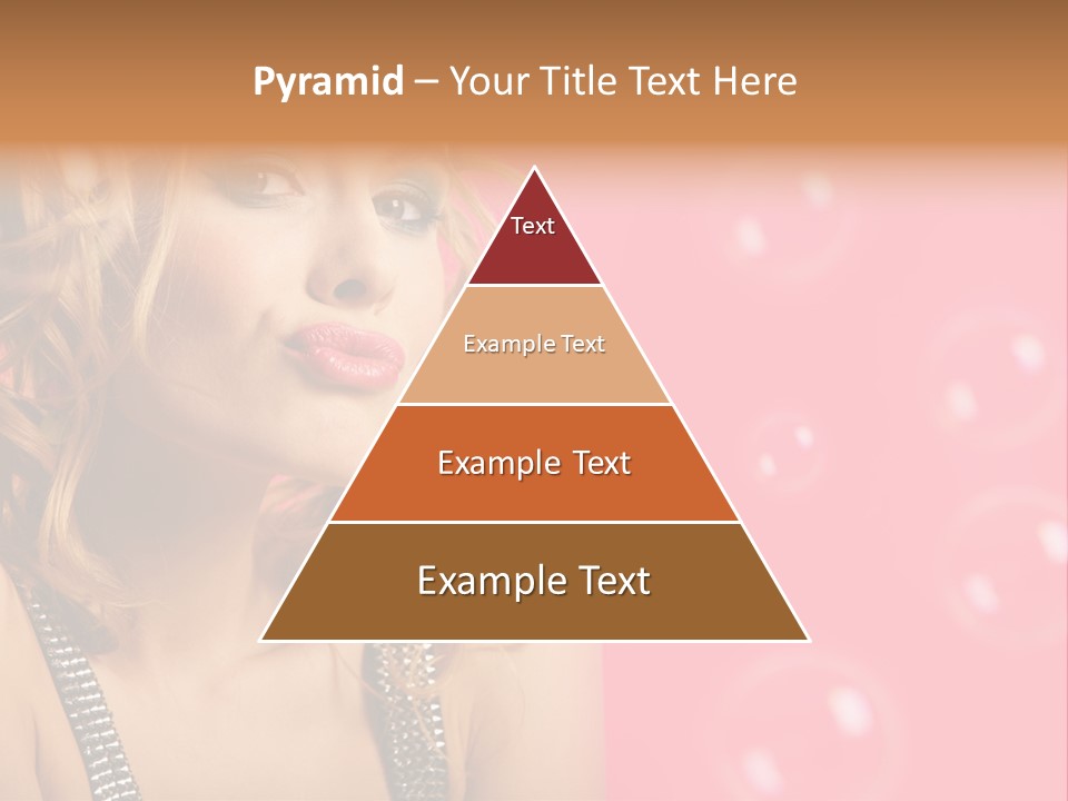 Bubbles Lipstick Portrait PowerPoint Template