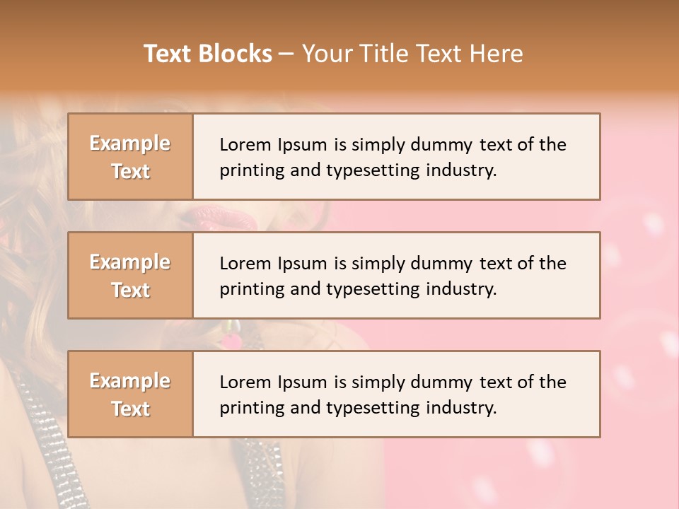 Bubbles Lipstick Portrait PowerPoint Template