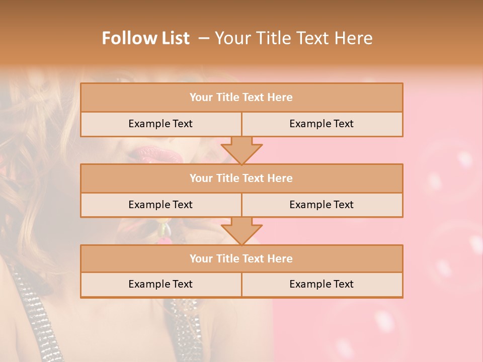 Bubbles Lipstick Portrait PowerPoint Template