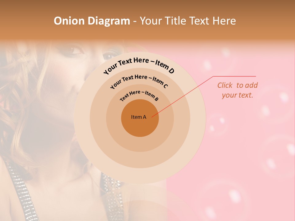 Bubbles Lipstick Portrait PowerPoint Template