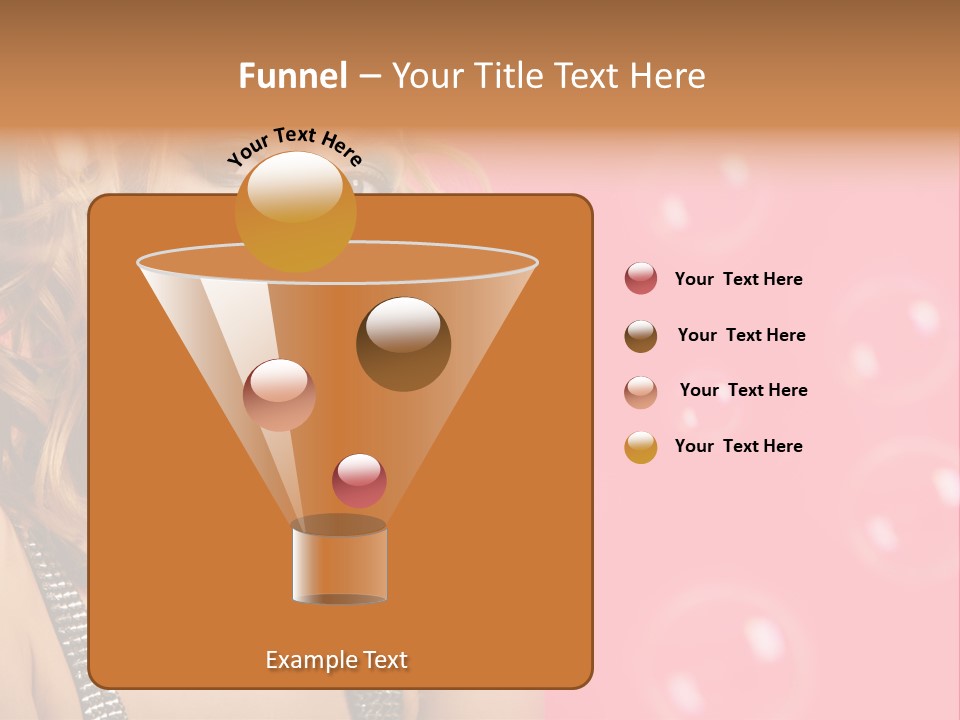 Bubbles Lipstick Portrait PowerPoint Template