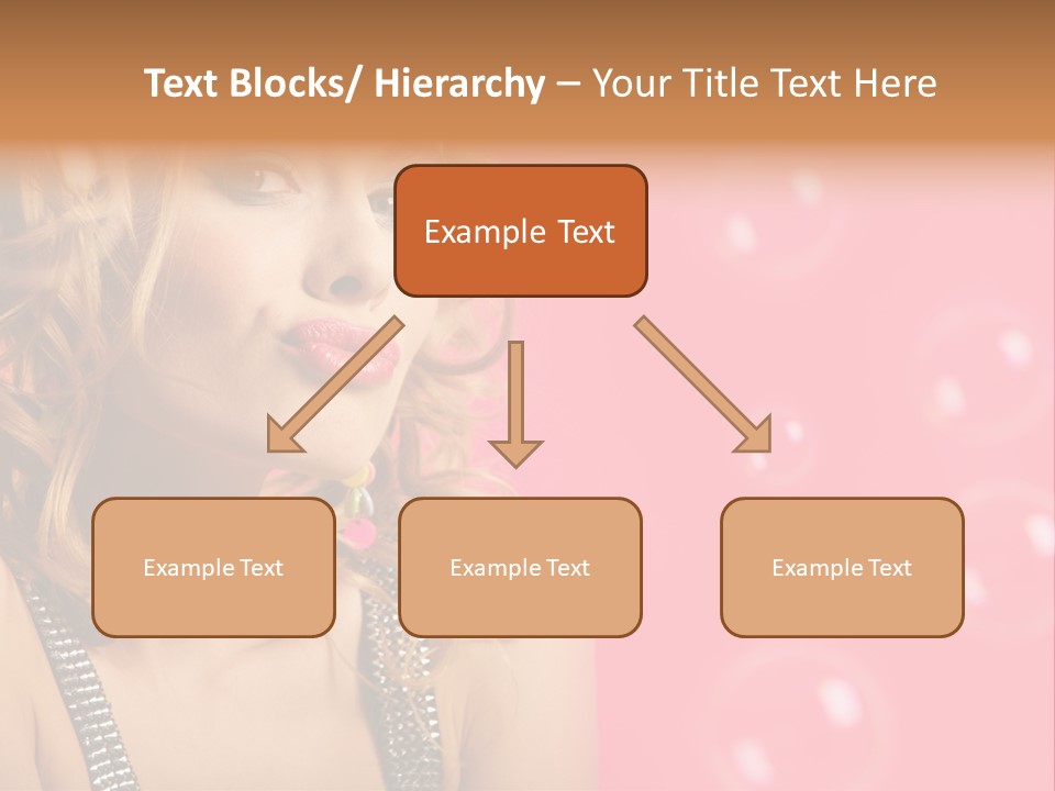 Bubbles Lipstick Portrait PowerPoint Template