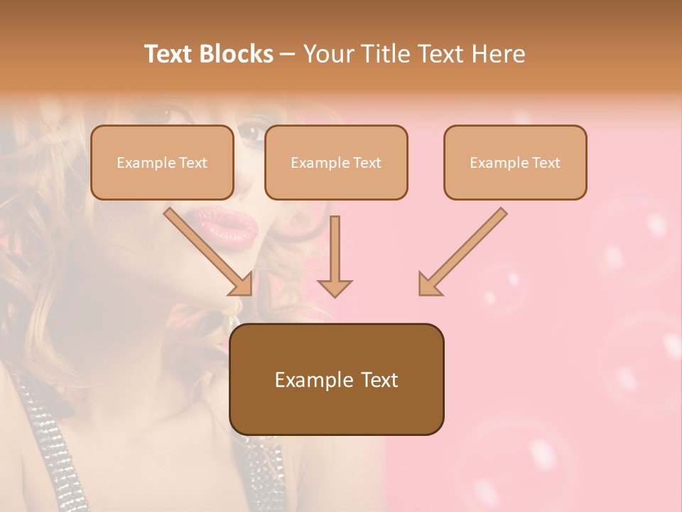 Bubbles Lipstick Portrait PowerPoint Template