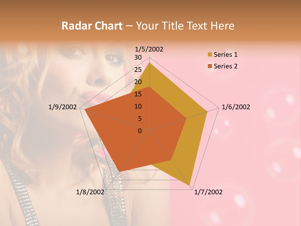 Bubbles Lipstick Portrait PowerPoint Template