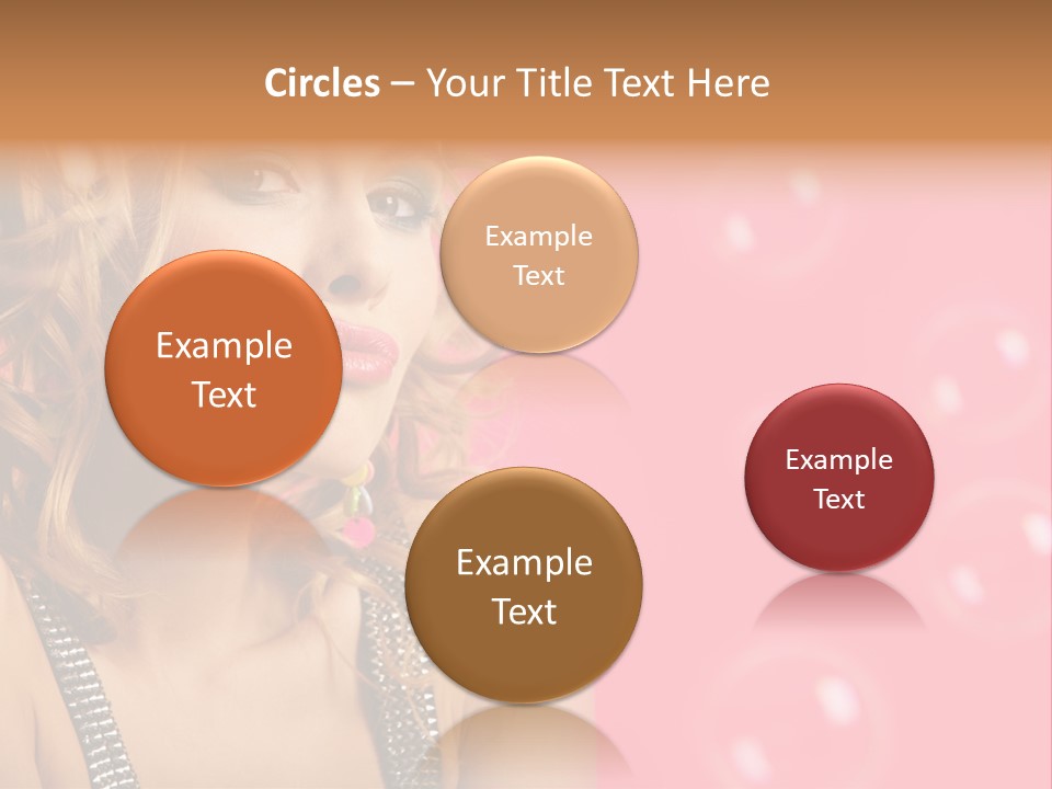 Bubbles Lipstick Portrait PowerPoint Template