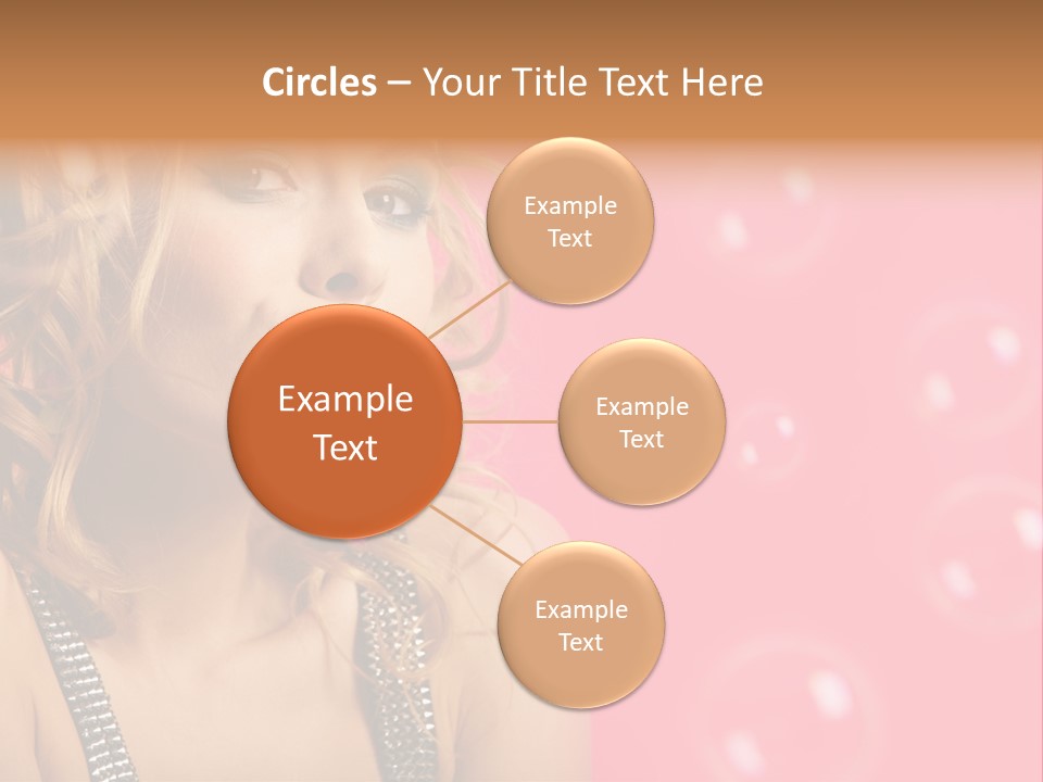 Bubbles Lipstick Portrait PowerPoint Template