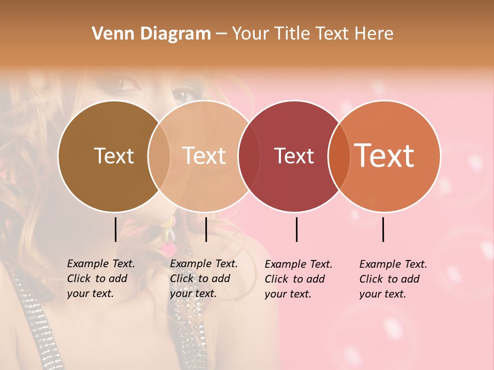 Bubbles Lipstick Portrait PowerPoint Template