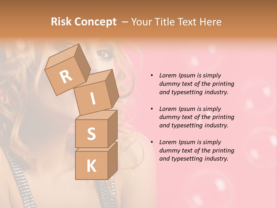 Bubbles Lipstick Portrait PowerPoint Template