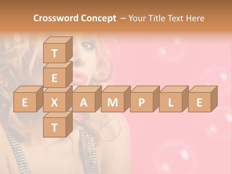 Bubbles Lipstick Portrait PowerPoint Template