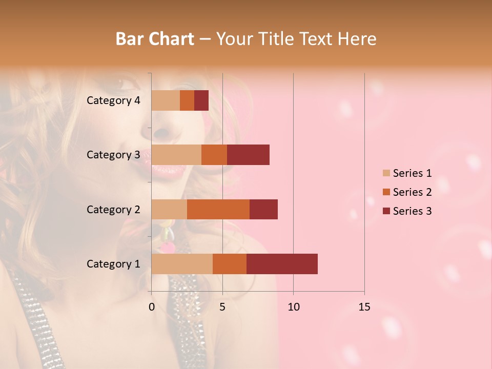 Bubbles Lipstick Portrait PowerPoint Template