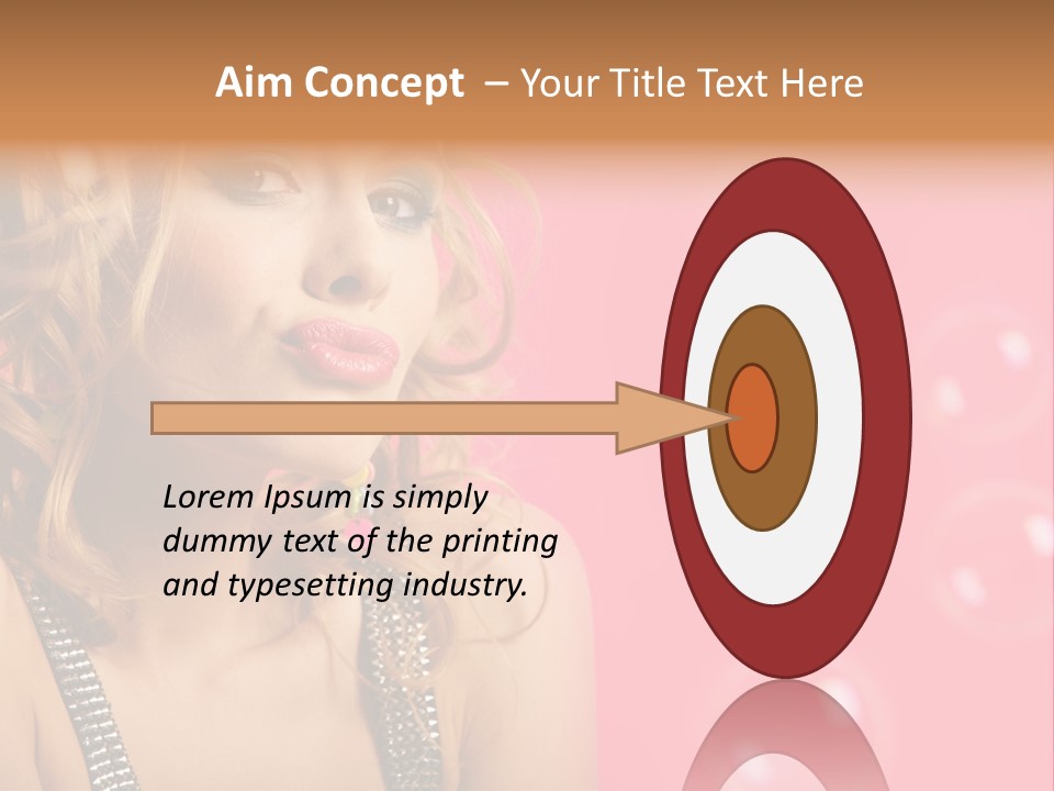 Bubbles Lipstick Portrait PowerPoint Template