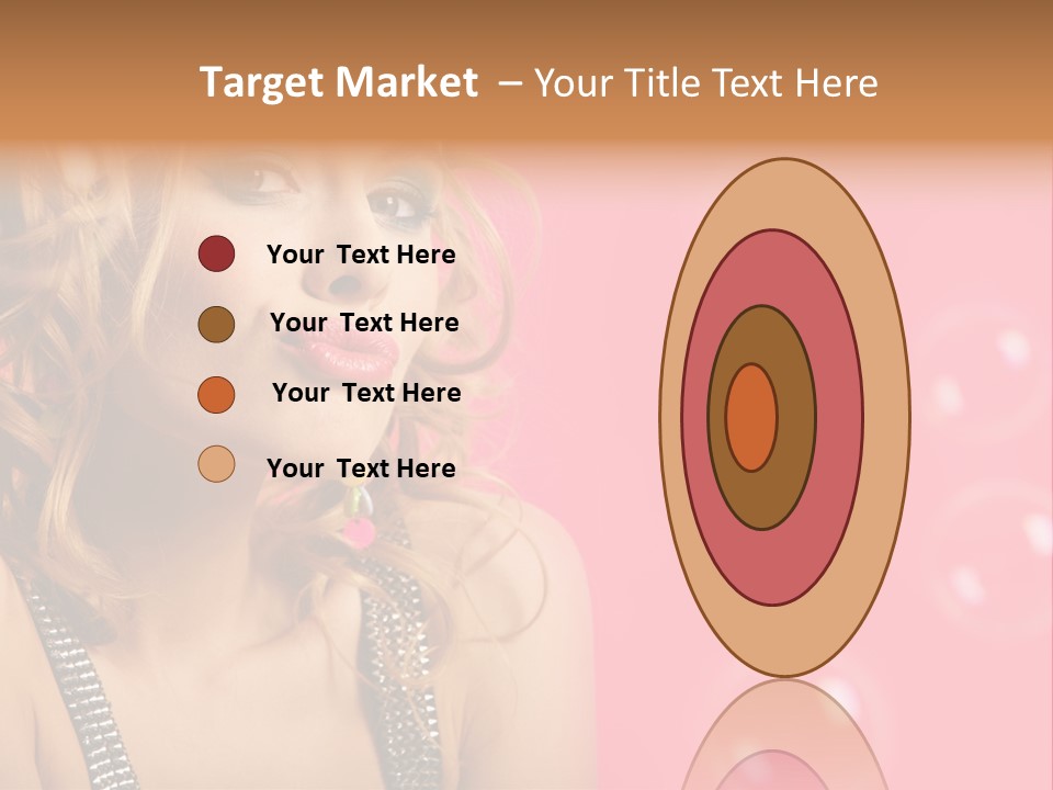 Bubbles Lipstick Portrait PowerPoint Template