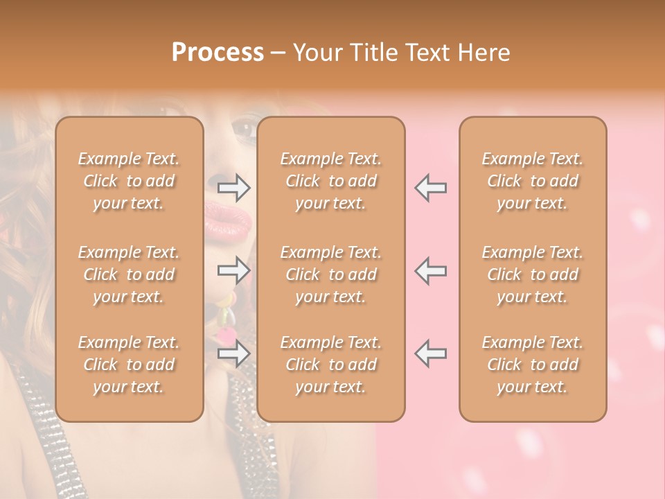 Bubbles Lipstick Portrait PowerPoint Template