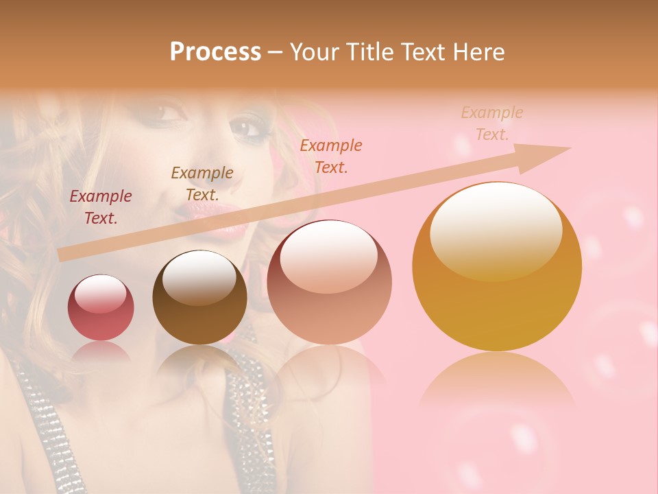 Bubbles Lipstick Portrait PowerPoint Template