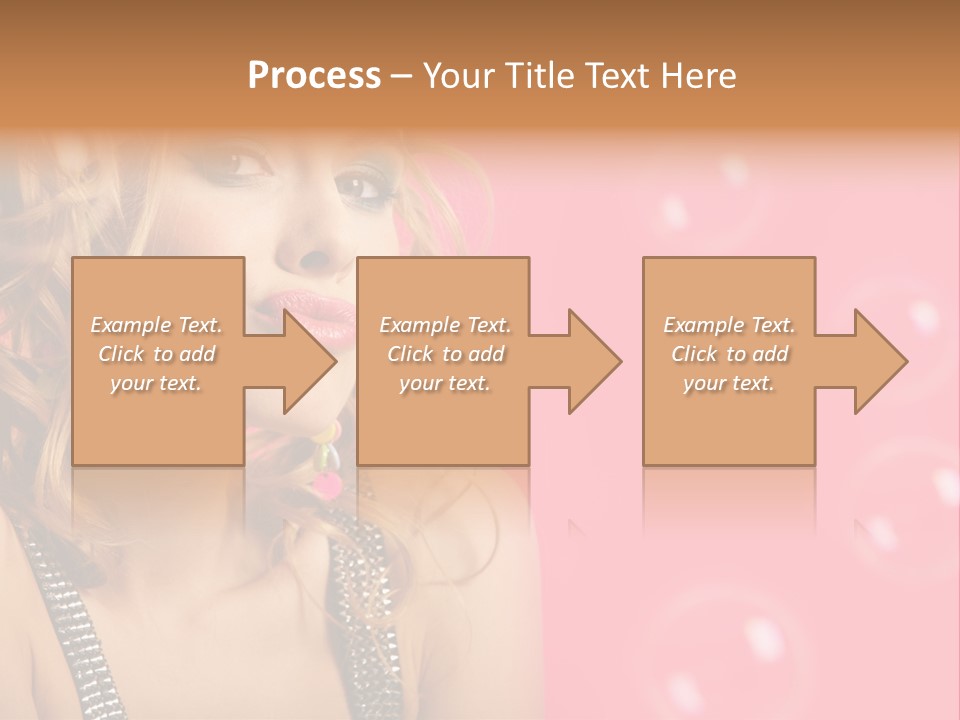 Bubbles Lipstick Portrait PowerPoint Template