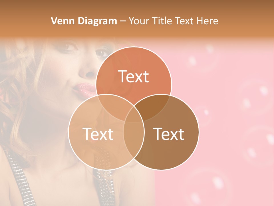 Bubbles Lipstick Portrait PowerPoint Template