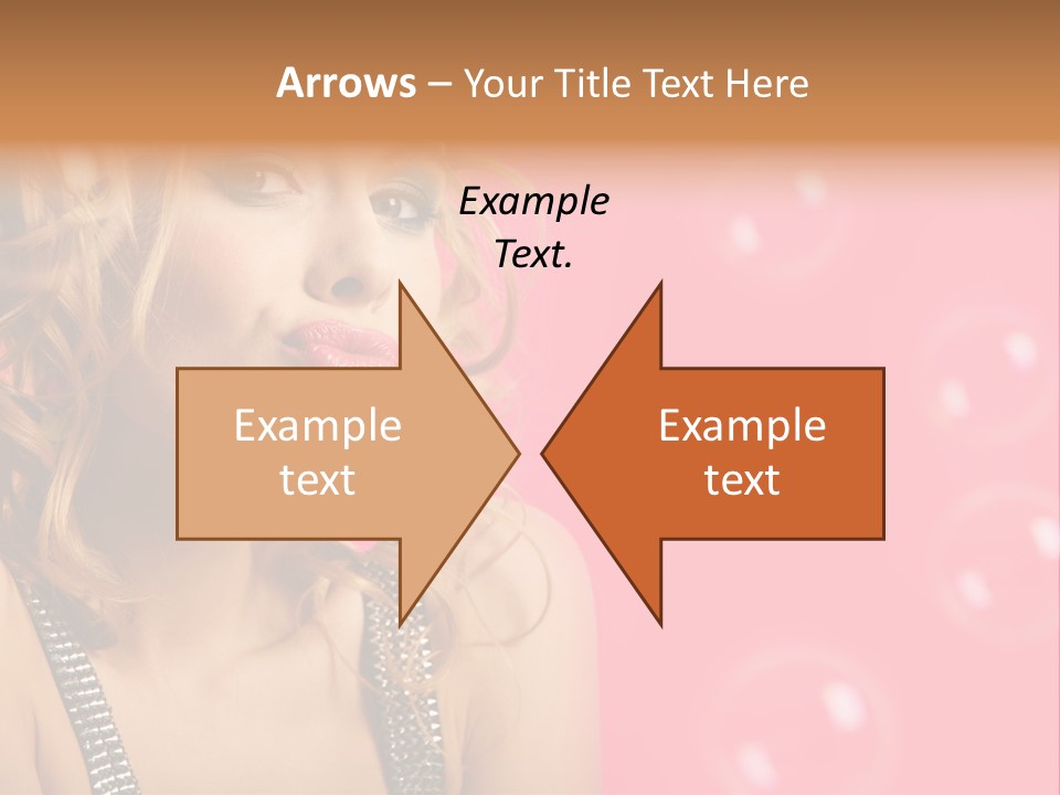 Bubbles Lipstick Portrait PowerPoint Template