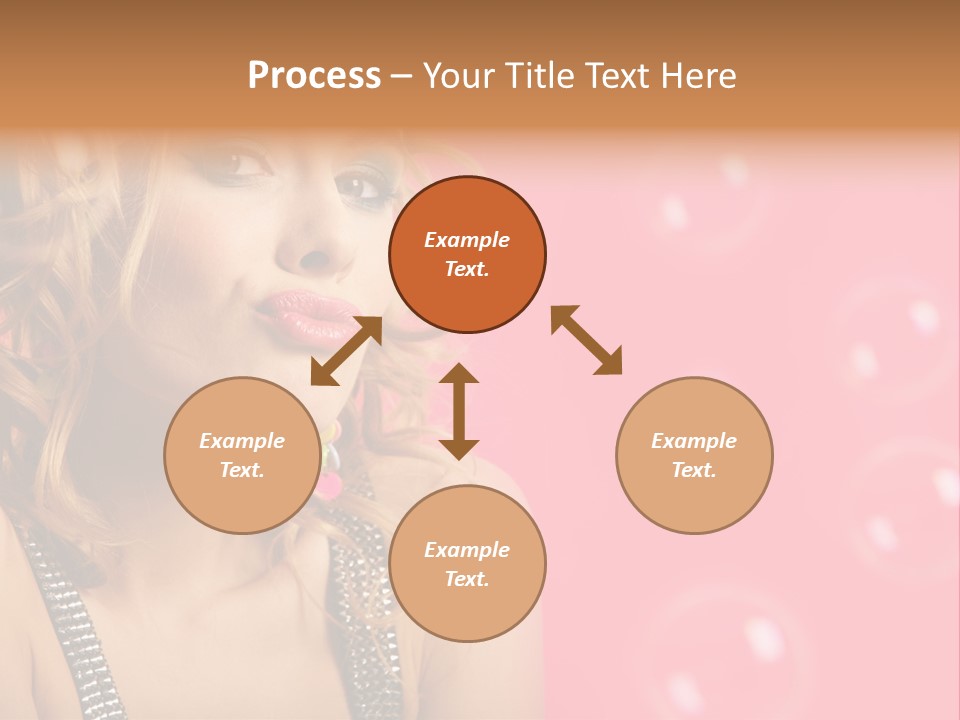 Bubbles Lipstick Portrait PowerPoint Template
