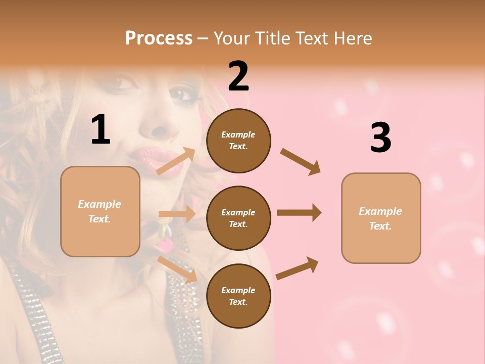 Bubbles Lipstick Portrait PowerPoint Template