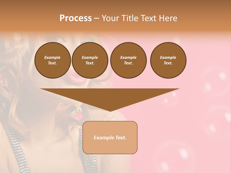 Bubbles Lipstick Portrait PowerPoint Template