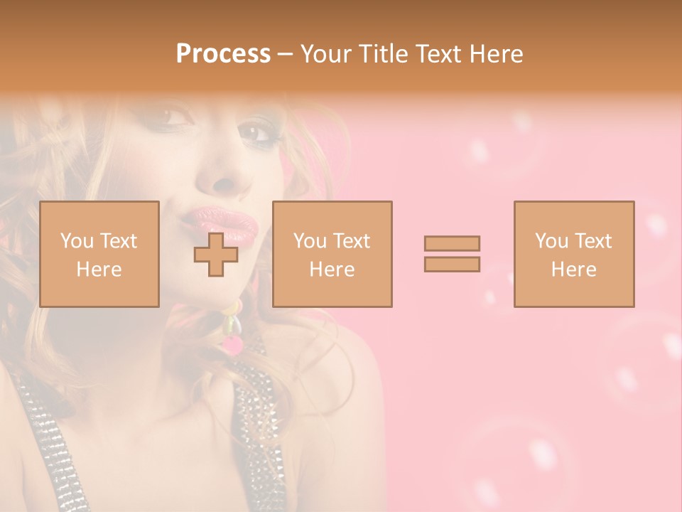 Bubbles Lipstick Portrait PowerPoint Template