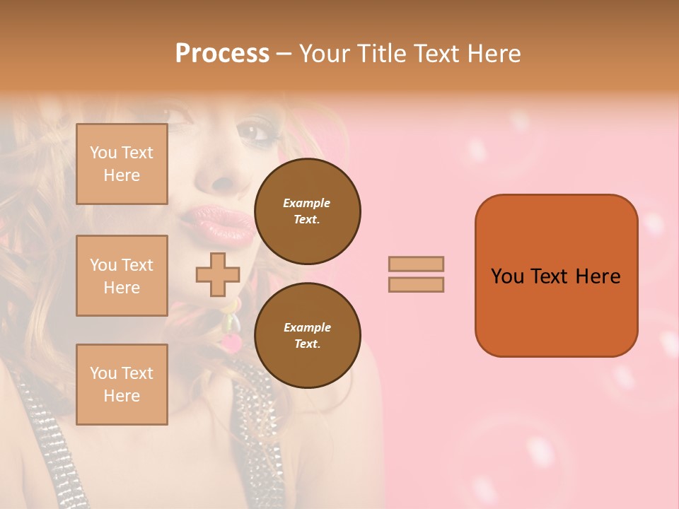 Bubbles Lipstick Portrait PowerPoint Template